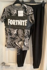 Boys Fortnite Black Camo Long