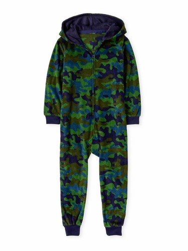 Camo pajamas boys one piece - camo,